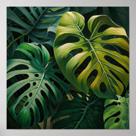 Monstera Blätter Art Print Poster