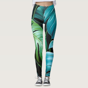 Monstera-Blätter Botanische Tropische Dschungelfol Leggings