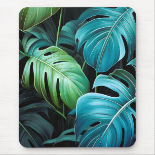 Monstera-Blätter Botanische Tropische Dschungelfol Mousepad