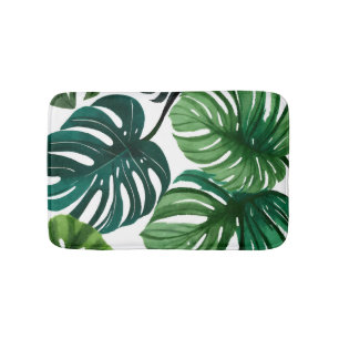 Monstera Blätter Botanisches Modernes Grün Badematte