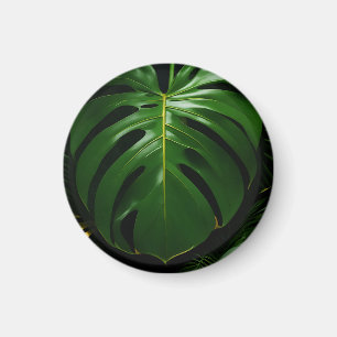 Monstera Blätter Gold Jungle Glamour Magnet