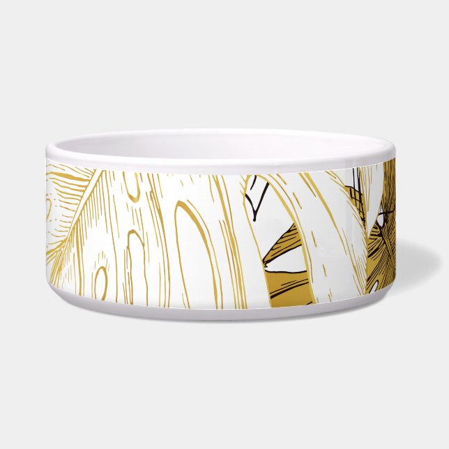 Monstera Blätter: Golden White Napf (Vorderseite)