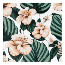 Monstera Blätter Hibiskus