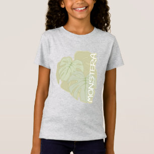 Monstera-Blätter in weichem, grünem T - Shirt