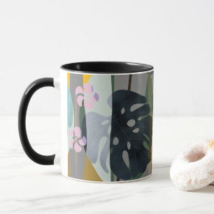 Monstera-Blätter individuelle Name Tasse
