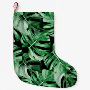 Monstera-Blätter Kleiner Weihnachtsstrumpf