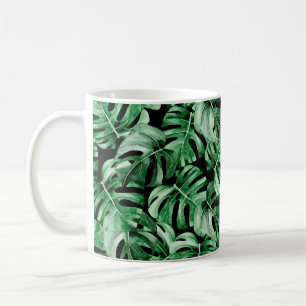 Monstera-Blätter-Muster Kaffeetasse