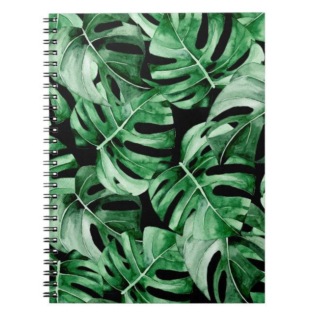 Monstera-Blätter Notizblock (Vorderseite)