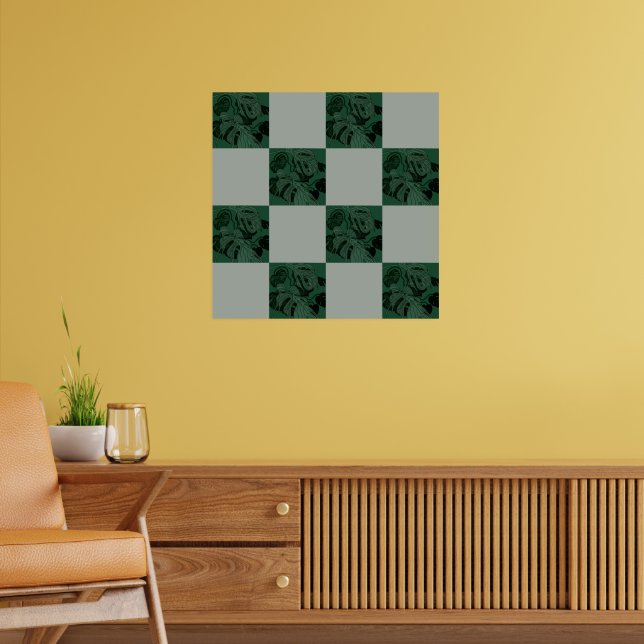 Monstera-Blätter Prüfmuster Poster (Wohnzimmer 2)