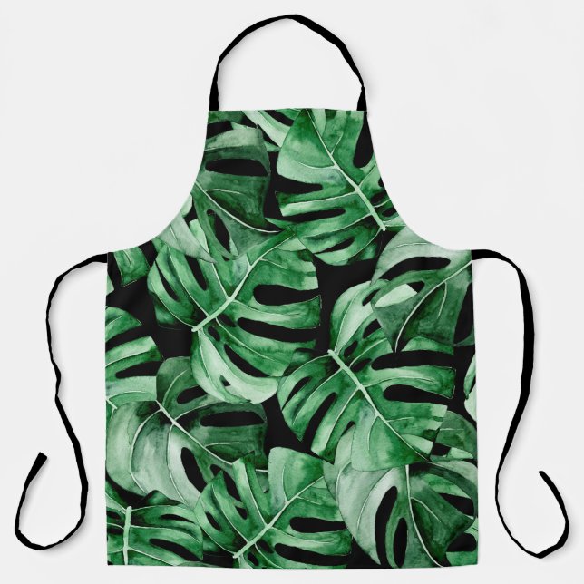 Monstera-Blätter Schürze (Vorderseite)