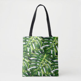Monstera Blätter Tote Beutel Grün