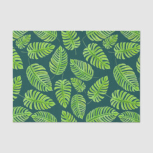 Monstera-Blätter, tropisches Aquarellmuster Seidenpapier