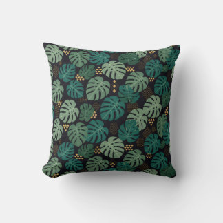 Monstera Botanisches Muster Kissen