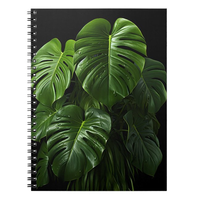 Monstera Deliciosa Blätter Notizblock (Vorderseite)