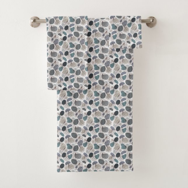 Monstera Deliciosa Leaf  Badhandtuch Set (Insitu)