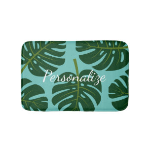 Monstera Deliciosa Palmblatt-Blumendruck-Badmatte Badematte