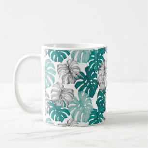 Monstera Duo Tone: Minimale Tropen Kaffeetasse