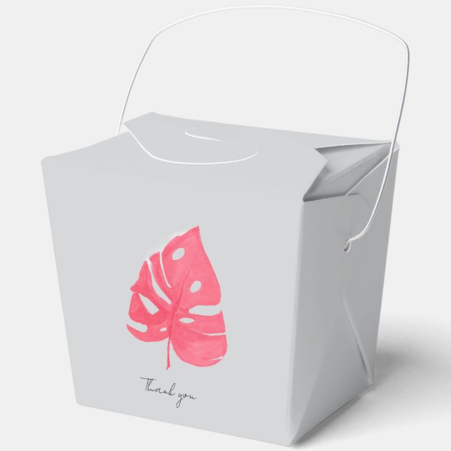 Monstera favor box geschenkschachtel (Vorderseite)