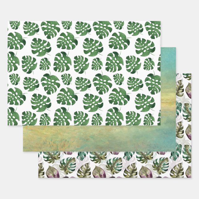 Monstera Geschenkpapier Set (Set)