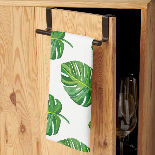 Monstera Geschirrtuch (Drittel gefaltet)