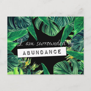 Monstera Gesetz der Attraktivität der Abundance Af Postkarte