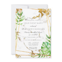 Monstera Gold Frame Greenery Marble Tropical Lux