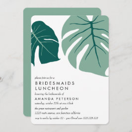 Monstera Green | Bridesmaids Luncheon Wedding Einladung