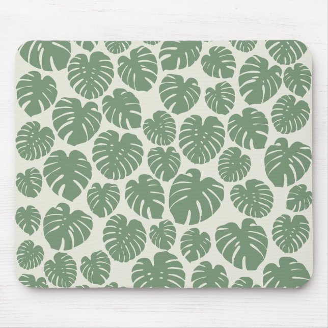Monstera - grün mousepad (Vorne)