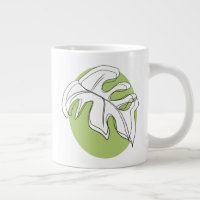 Monstera Leaf Abstrakte Pflanze Illustration Green