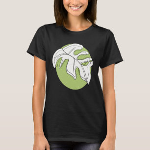 Monstera Leaf Abstrakte Pflanze Illustration Green T-Shirt