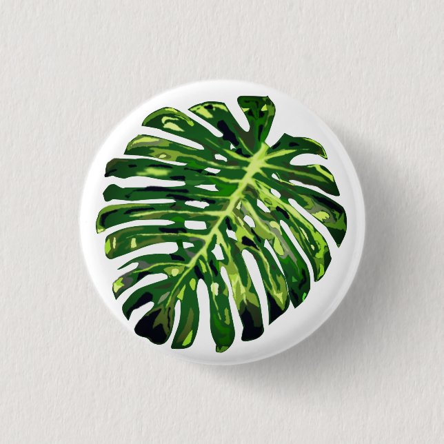 Monstera Leaf Button (Vorderseite)