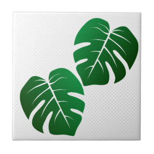 Monstera Leaf Design Keramik Tile Fliese