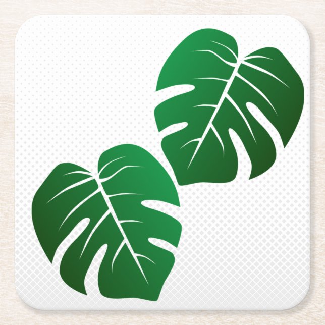 Monstera Leaf Design Paper Untersetzer (Vorderseite)