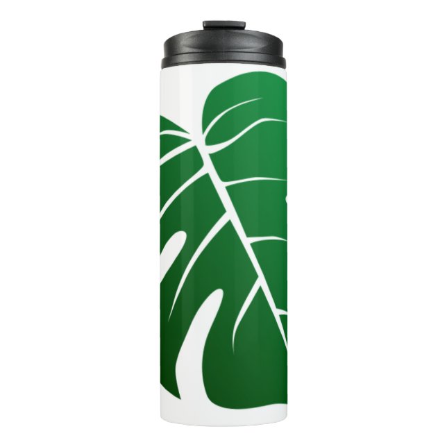 Monstera Leaf Design Thermal Tumbler Thermosbecher (Vorderseite)