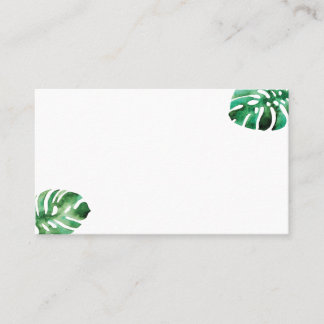 Monstera Leaf Flat Platzkarte
