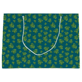 Monstera Leaf Gift Bag Große Geschenktüte