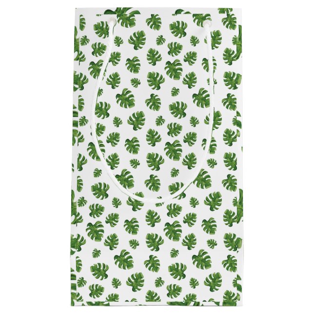 Monstera Leaf Gift Bag Kleine Geschenktüte (Vorderseite)