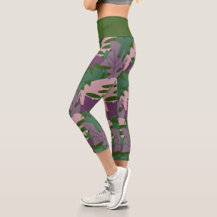 Monstera Leaf Greenery Pflanze Capri Leggings