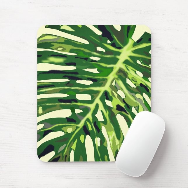Monstera Leaf Maus Pad Your Colors Mousepad (Mit Mouse)