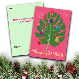 Monstera Leaf Monstero & Pflanze Lover Feiertagskarte