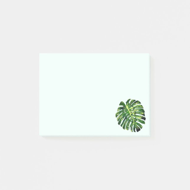 Monstera Leaf Post It Notes Post-it Klebezettel (Vorderseite)
