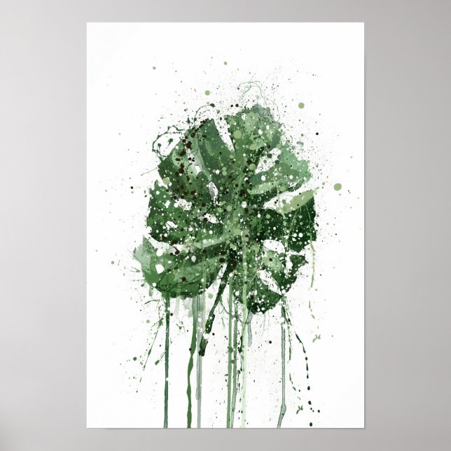 Monstera Leaf  Poster (Vorne)