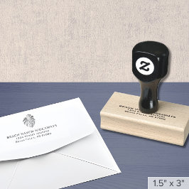 Monstera Leaf Rücksendeadresse Briefmarke Gummistempel