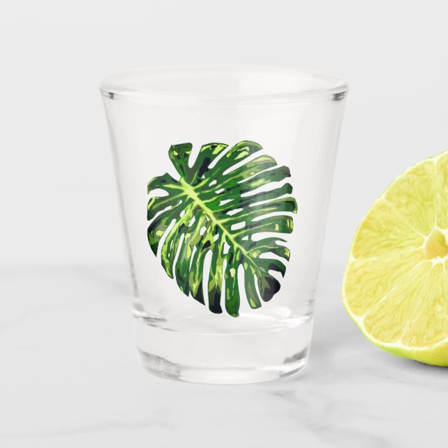 Monstera Leaf Shot Glass Schnapsglas (Vorderseite)
