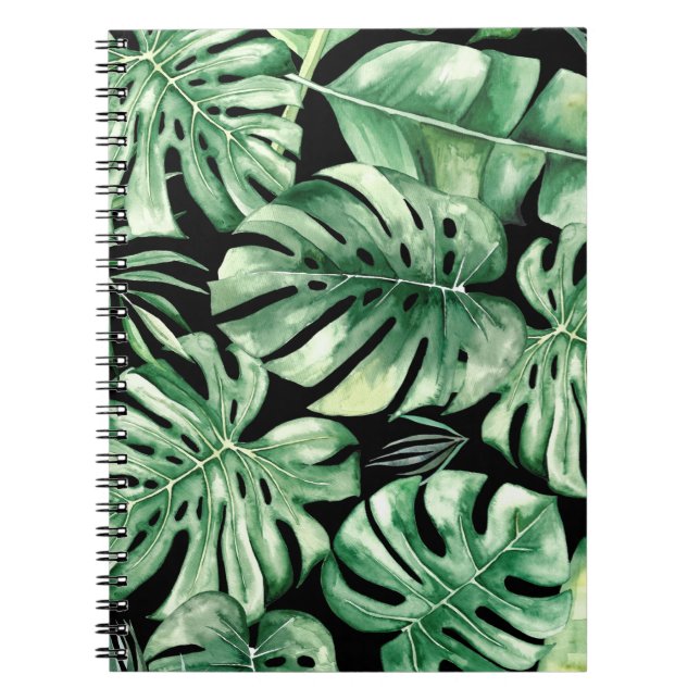 Monstera Leaf Spiral Foto Notebook Notizblock (Vorderseite)