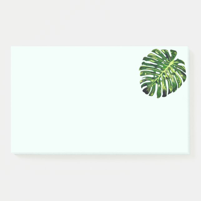 Monstera Leaf Sticky Notes Post-it Klebezettel (Vorderseite)