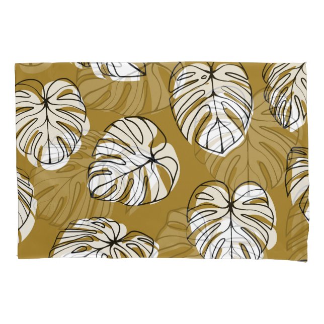 Monstera Leaf, Textil Nahtlos Muster. Kissenbezug (Vorderseite)