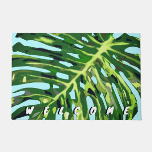 Monstera Leaf Welcome Doormat Fußmatte