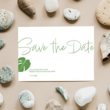 Monstera Mini ・ Save the Date ・ Modern Green