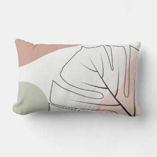 Monstera minimalistisch lendenkissen